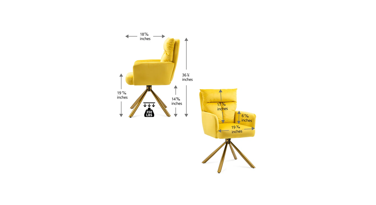 Yellow Gerlec Swivel Chair