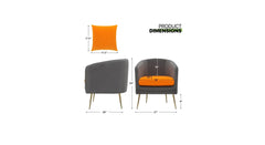 Grey & Yellow Lamb Accent Chair - All India Decor
