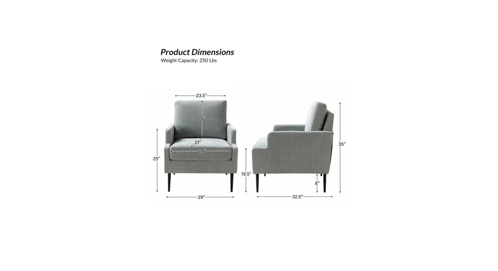 Light Grey Damone Accent Chair - All India Decor