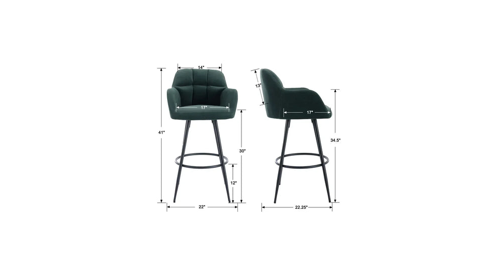 Green Color Cayden Bar Stool - All India Decor