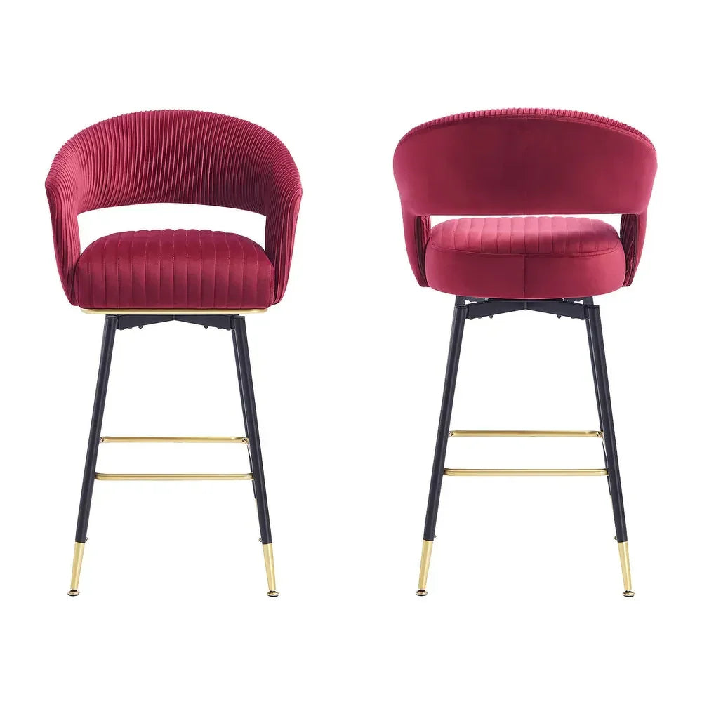 Burgundy Mixoy Bar Stool - All India Decor