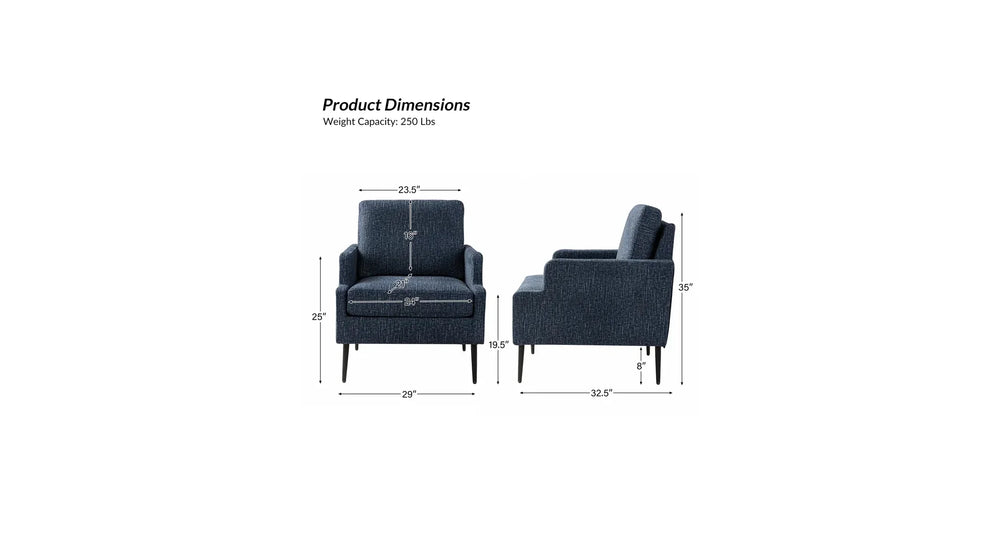 Blue Damone Accent Chair - All India Decor