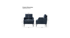 Blue Damone Accent Chair - All India Decor