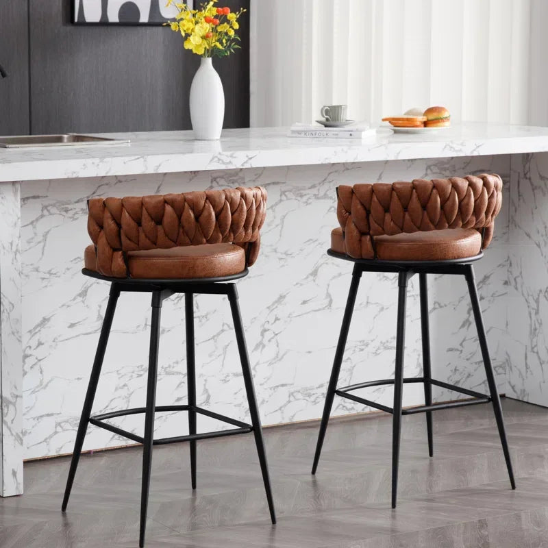 Whisky Brown Presley Bar Stool - All India Decor