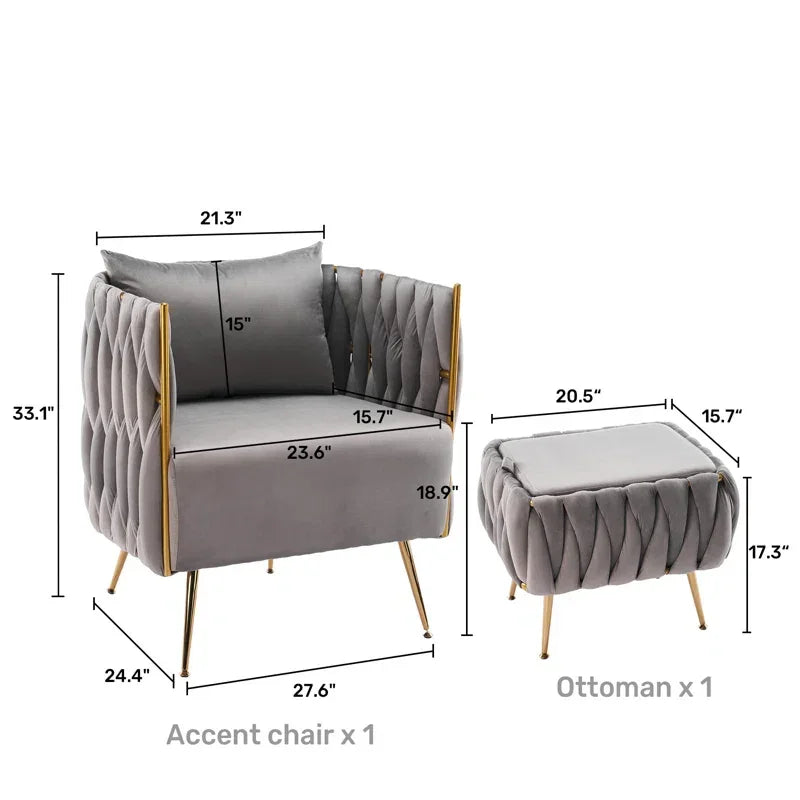 Grey Vegan Accent Chair - All India Decor