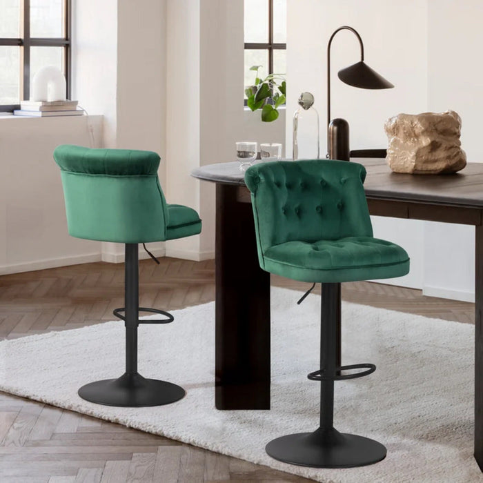 Green Color Cellan Swiel Adjustable Bar Stool