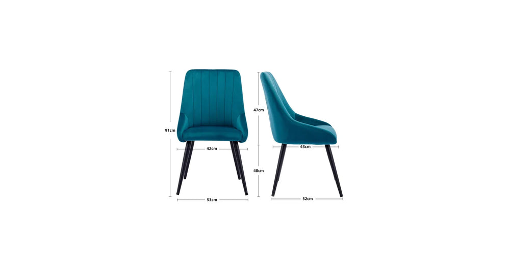 Teal Nico Side Chair - All India Decor