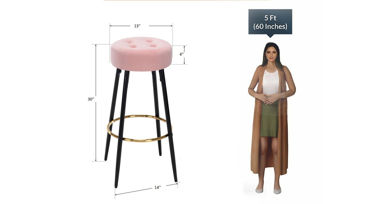 Pink Color Ceazar Counter Stool