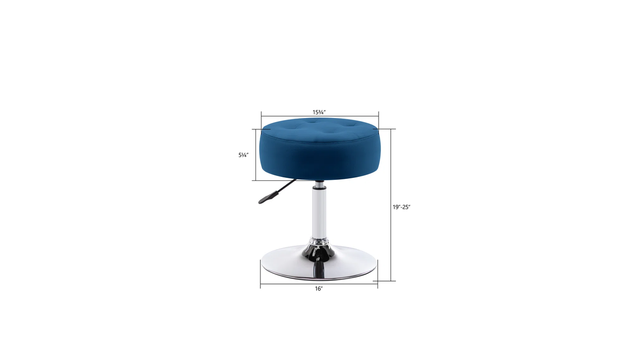 Blue Color Deria  Vanity Stool