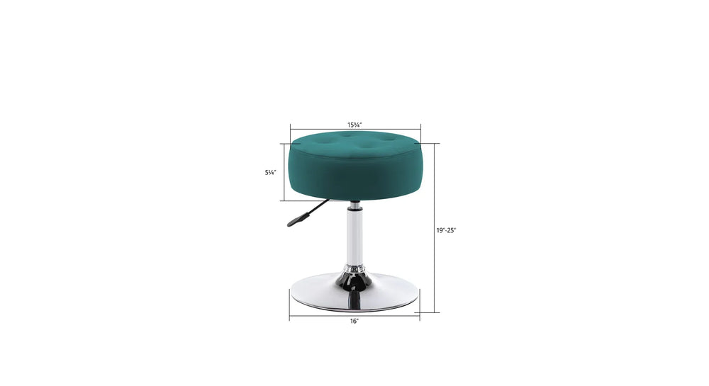 Green Color Deria Vanity Stool - All India Decor