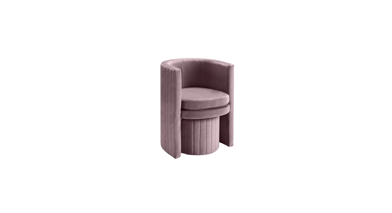 Purple Schillar Chair With Ottoman