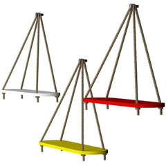 Wooden Wall Hanging Planter Shelf with Rope (Multicolor, Set of 3) - All India Decor