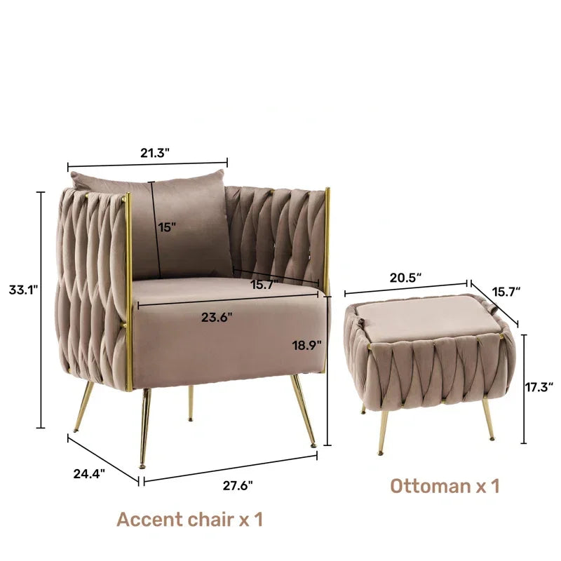 Brown Vegan Accent Chair - All India Decor