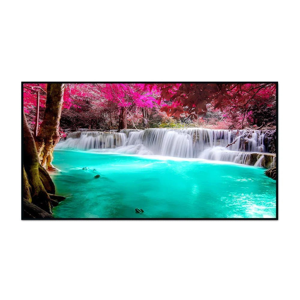 Scenic Waterfall Nature Scenery of Colorful Canvas Wall Paintings & Arts - All India Decor