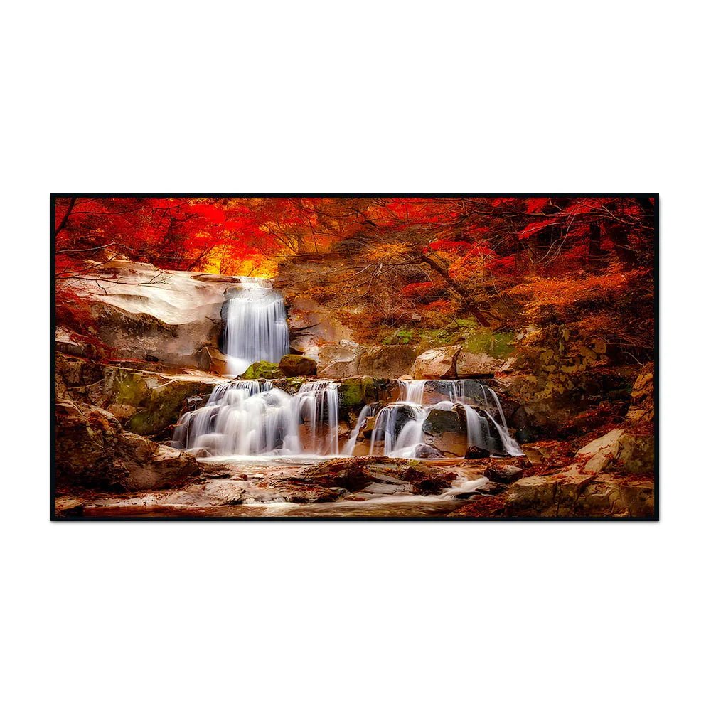 Soothing Waterfall Nature Scenery of Colorful Canvas Wall Paintings & Arts - All India Decor