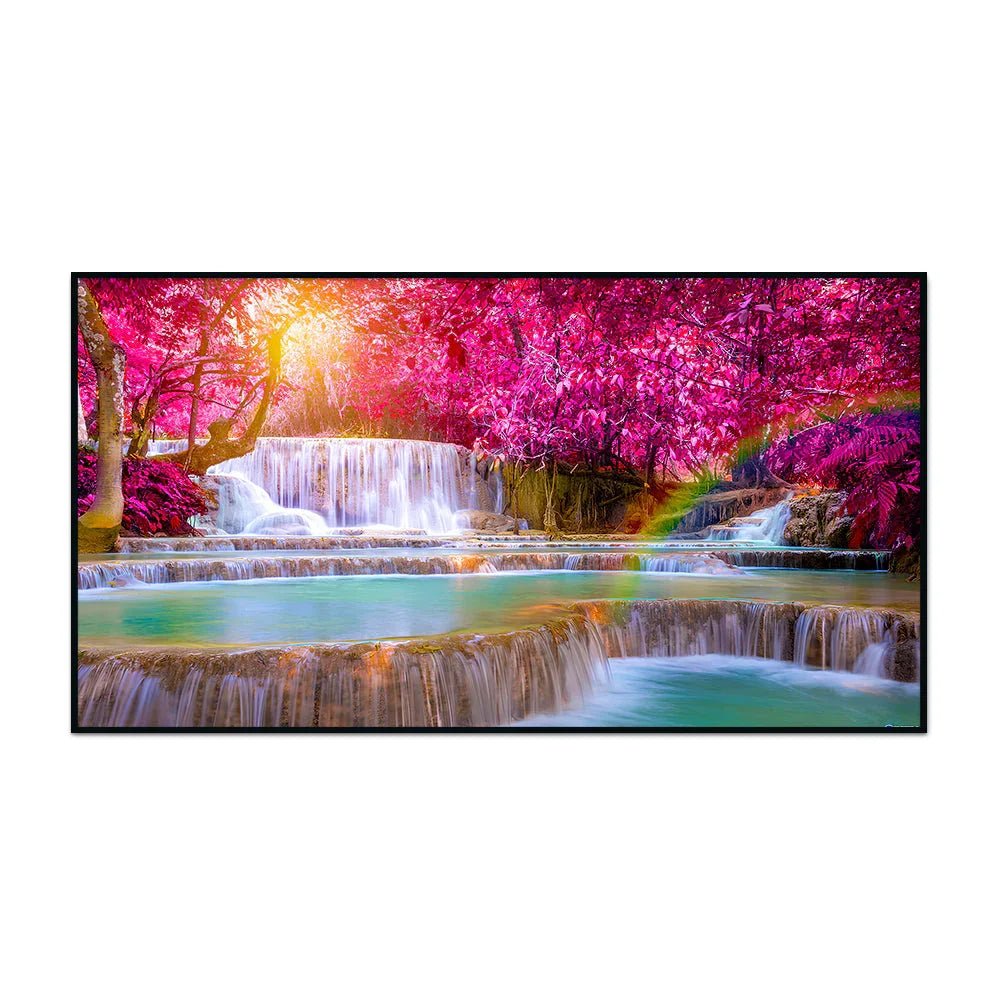Artistic Waterfall Nature Scenery of Colorful Canvas Wall Paintings & Arts - All India Decor