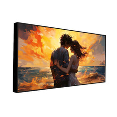 Beautiful Romantic couple in love Canvas Wall Paintings & Arts - All India Decor