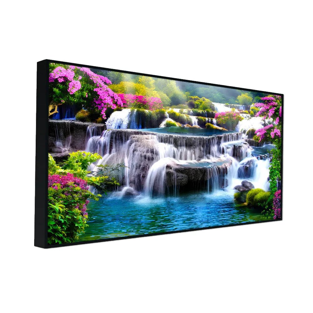 Beautiful Waterfall Scenery Canvas Wall Paintings & Arts - All India Decor