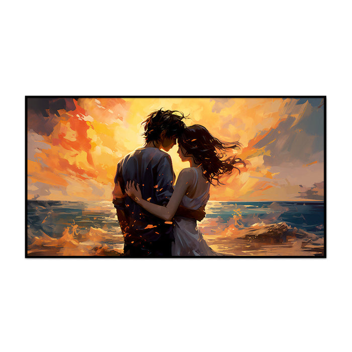 Beautiful Romantic couple in love Canvas Wall Paintings & Arts