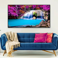 Beautiful Waterfall Nature Scenery of Colorful Canvas Wall Paintings & Arts - All India Decor