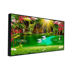 Beautiful Waterfall Nature Scenery Canvas Printed Wall Paintings & Arts - All India Decor