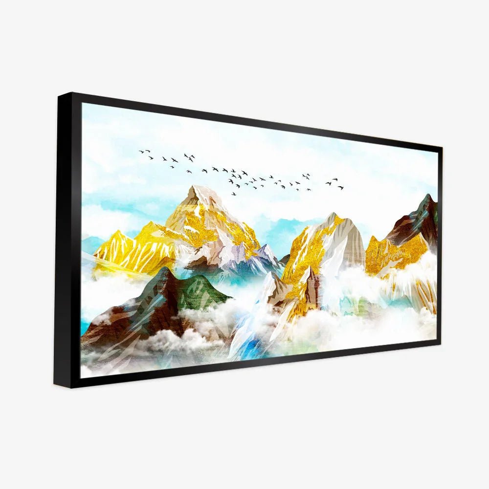 Beautiful Premium Design Mountain Wall Painting & Art - All India Decor