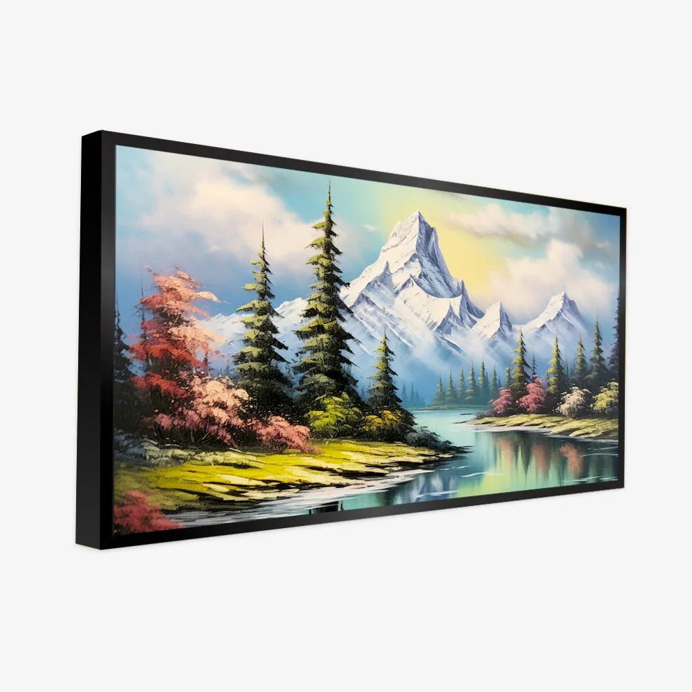 Nature Theme Beautiful Mountain Lake Wall Paintings & Arts - All India Decor