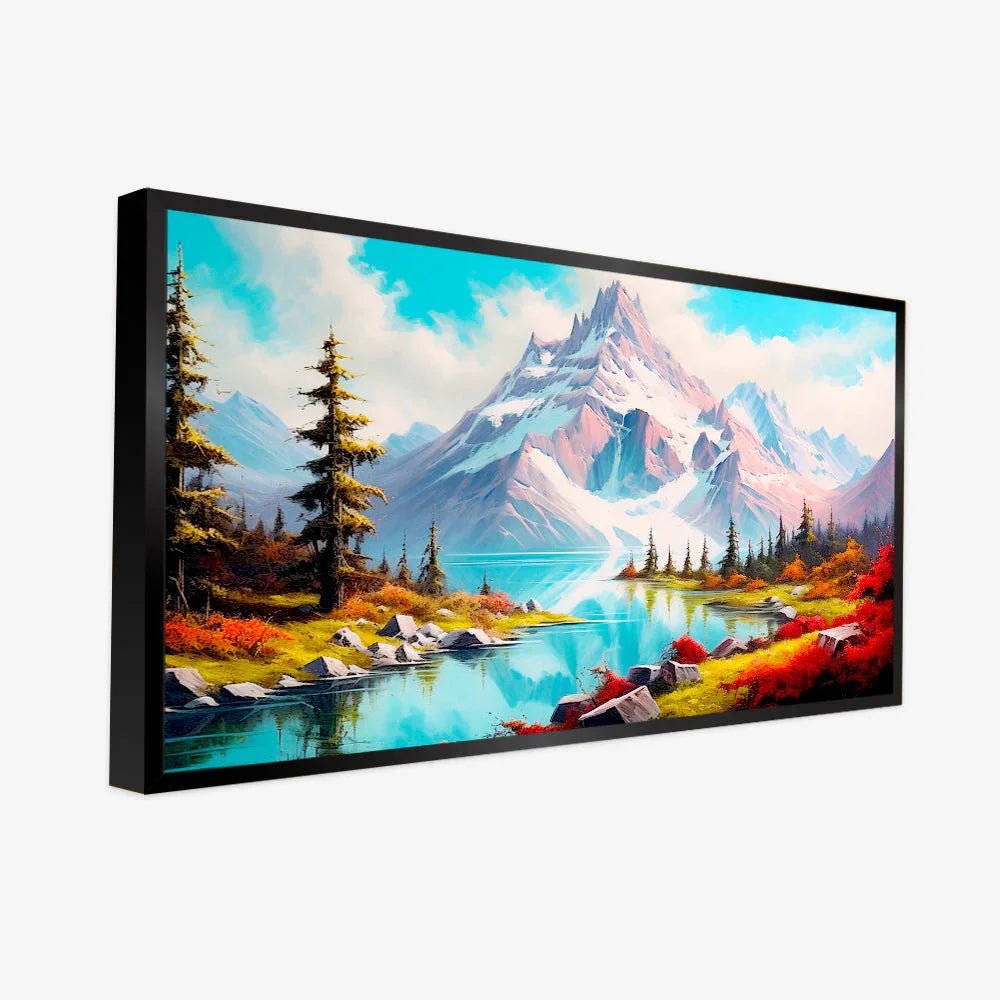 Nature Theme Beautiful Spectacular Snow - Capped Mountain Wall Paintings & Arts - All India Decor