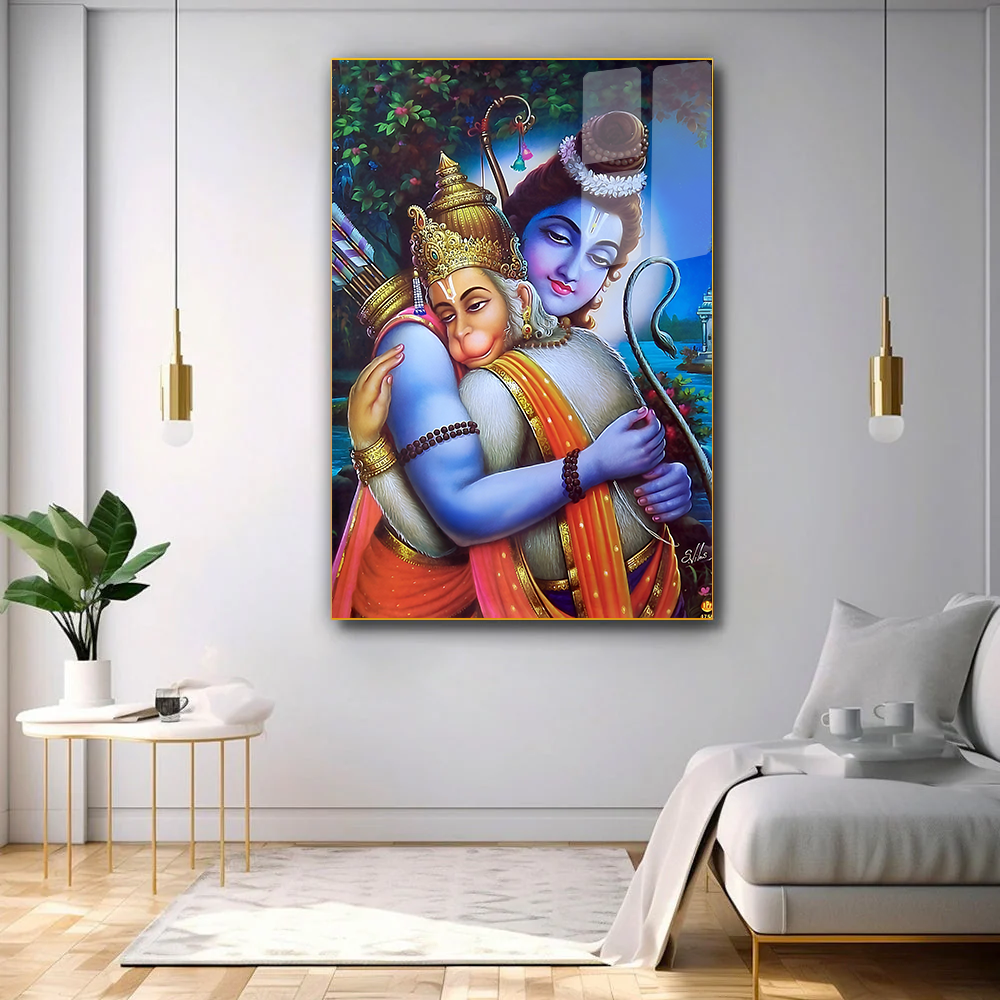 Divine Guardian Hanuman Ji Acrylic Wall Paintings and Art