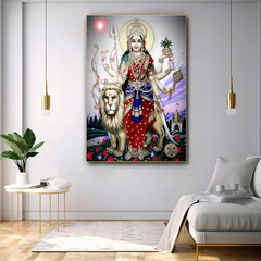 Goddess of Strength Durga Acrylic Wall Decor