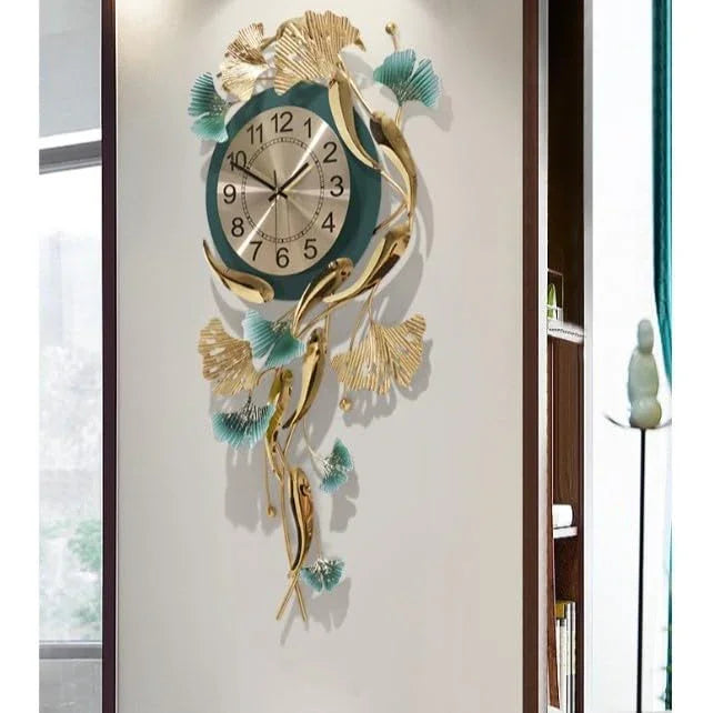 Vertical Fish Designer Wall Clock - All India Decor