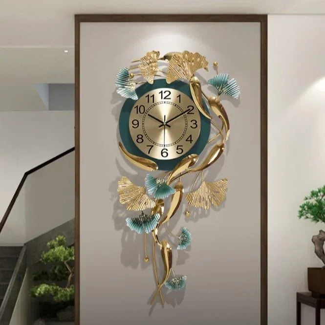 Vertical Fish Designer Wall Clock - All India Decor
