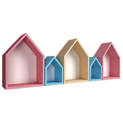 Hut Shape Kids Wall Storage Shelves - All India Decor