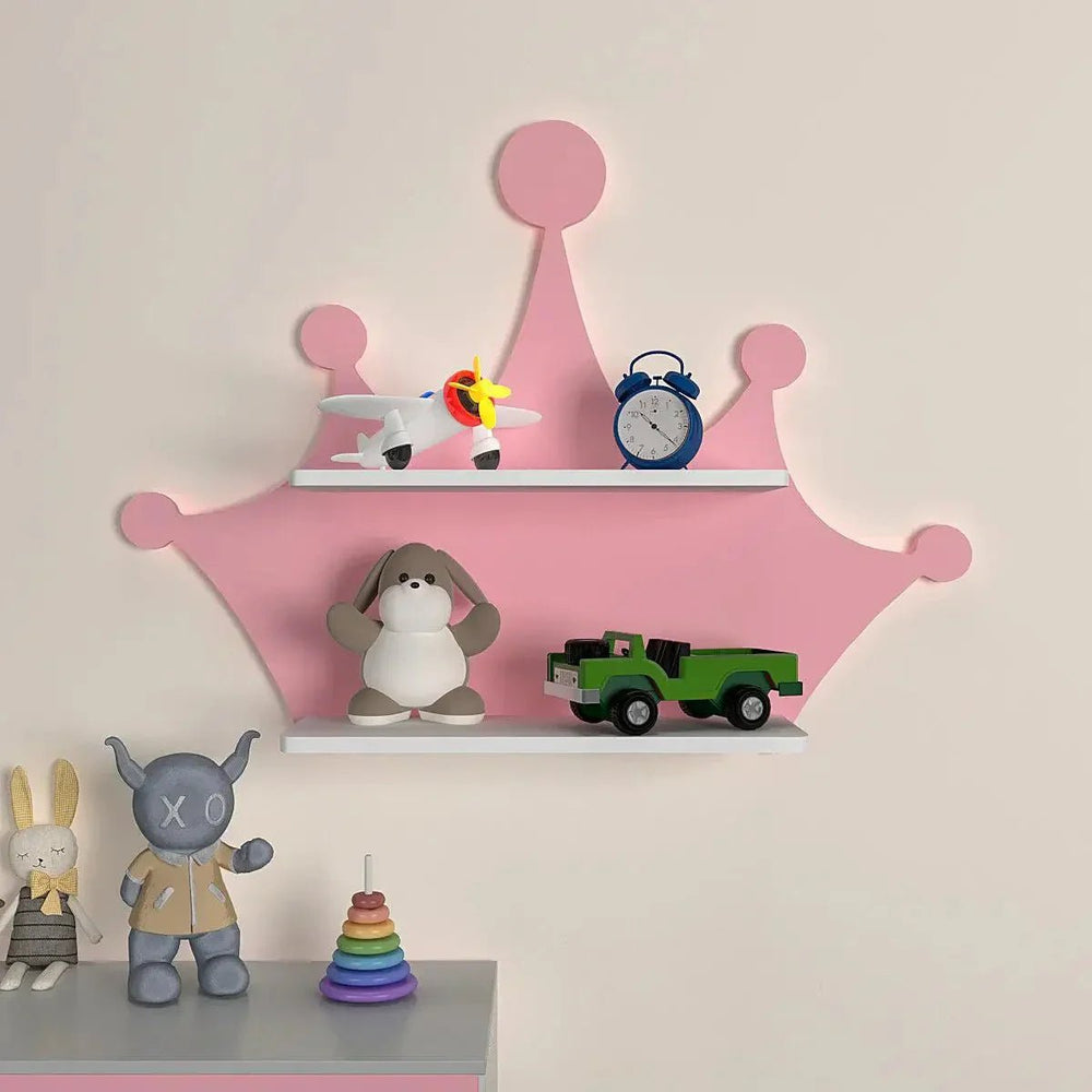 Crown Shape Kids Wall Storage Shelves - All India Decor