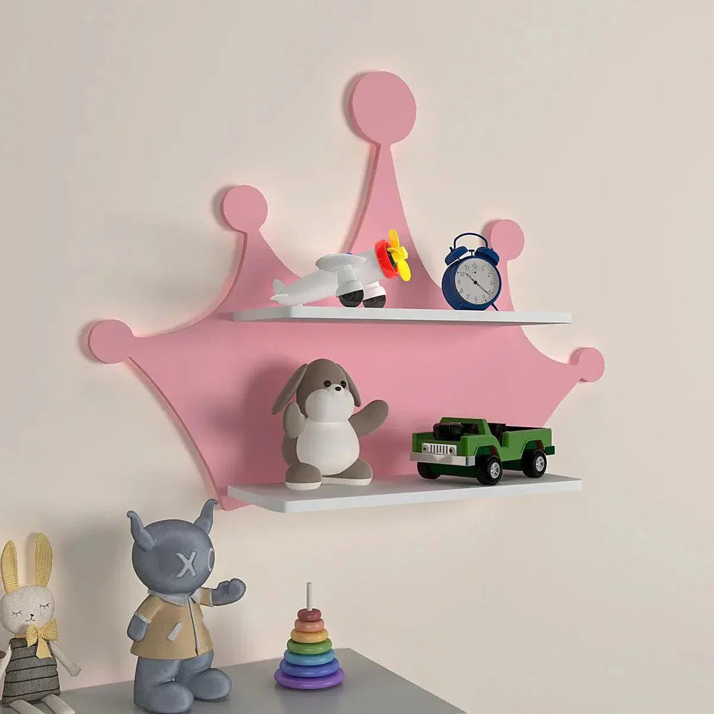 Crown Shape Kids Wall Storage Shelves - All India Decor