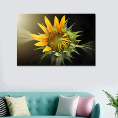Nature Sunflower Scenery Canvas Prints Wooden Wall Painting - All India Decor