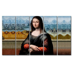 Beautiful Monalisa 5 Pieces Canvas Print Wall Painting - All India Decor