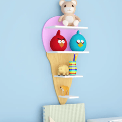 Ice - Cream Shape Kids Wall Storage Shelves - All India Decor