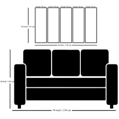 Abstract Dollars Modern Art 5 Pieces Canvas Print Wall Painting - All India Decor