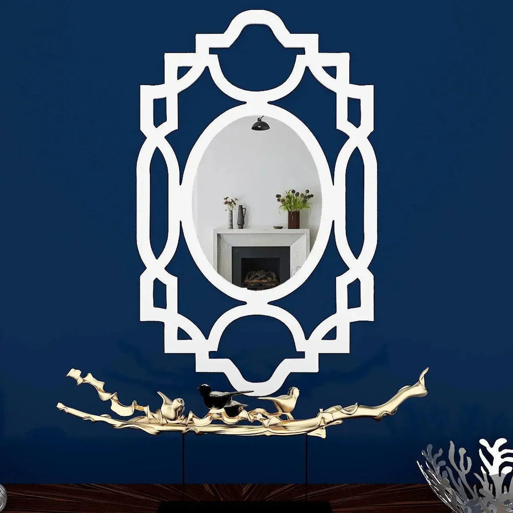 Modern Design Decorative Wooden Wall Mirror - All India Decor