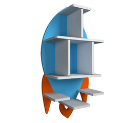 Rocket Shape Kids Wall Storage Shelves - All India Decor