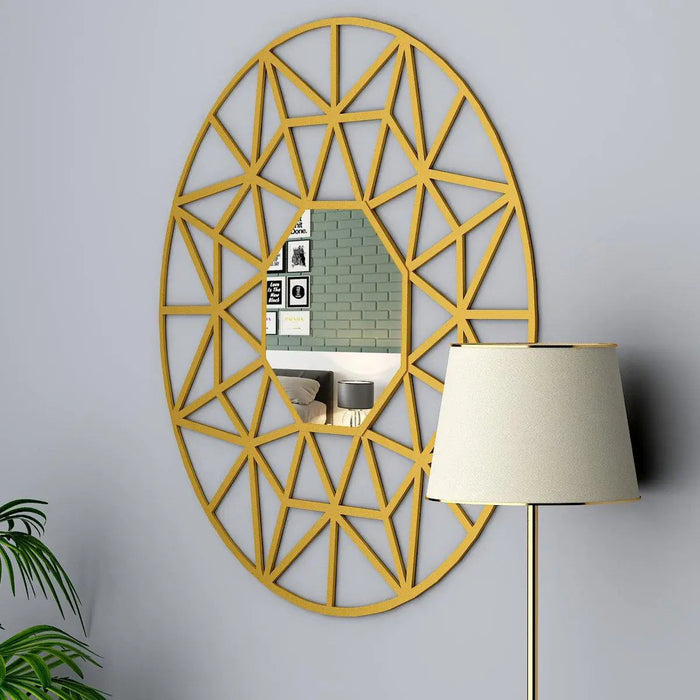 Beautiful Decorative Vanity Mirror with Golden Colour Finish Frame