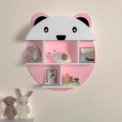 Panda Shape Kids Wall Storage Shelves - All India Decor