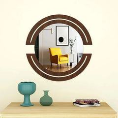 Beautiful Designer Vanity Mirror With Walnut Finish - All India Decor