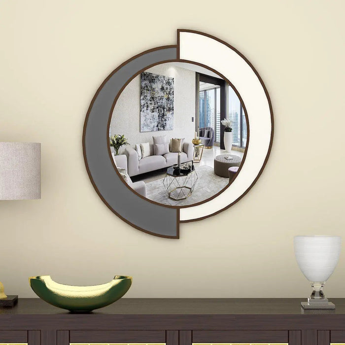 Yin Yang Decorative Wooden Vanity Mirror