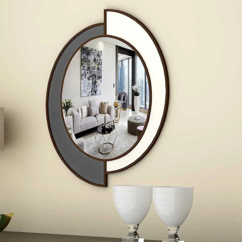 Yin Yang Decorative Wooden Vanity Mirror - All India Decor