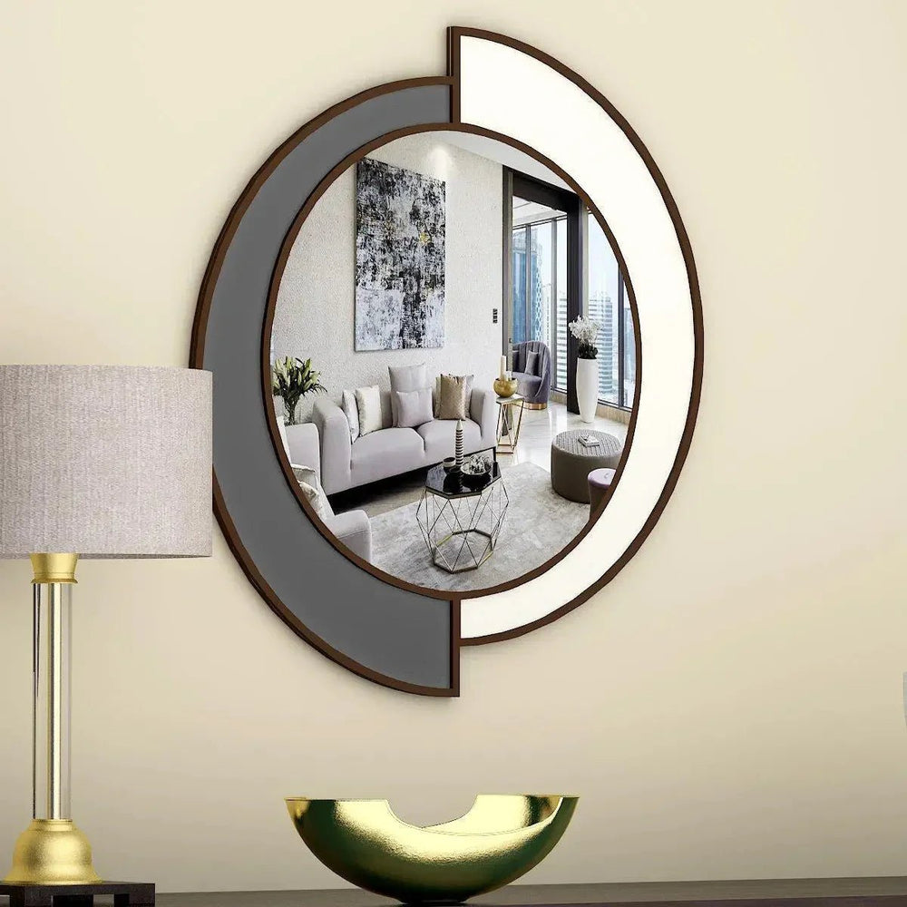 Yin Yang Decorative Wooden Vanity Mirror - All India Decor