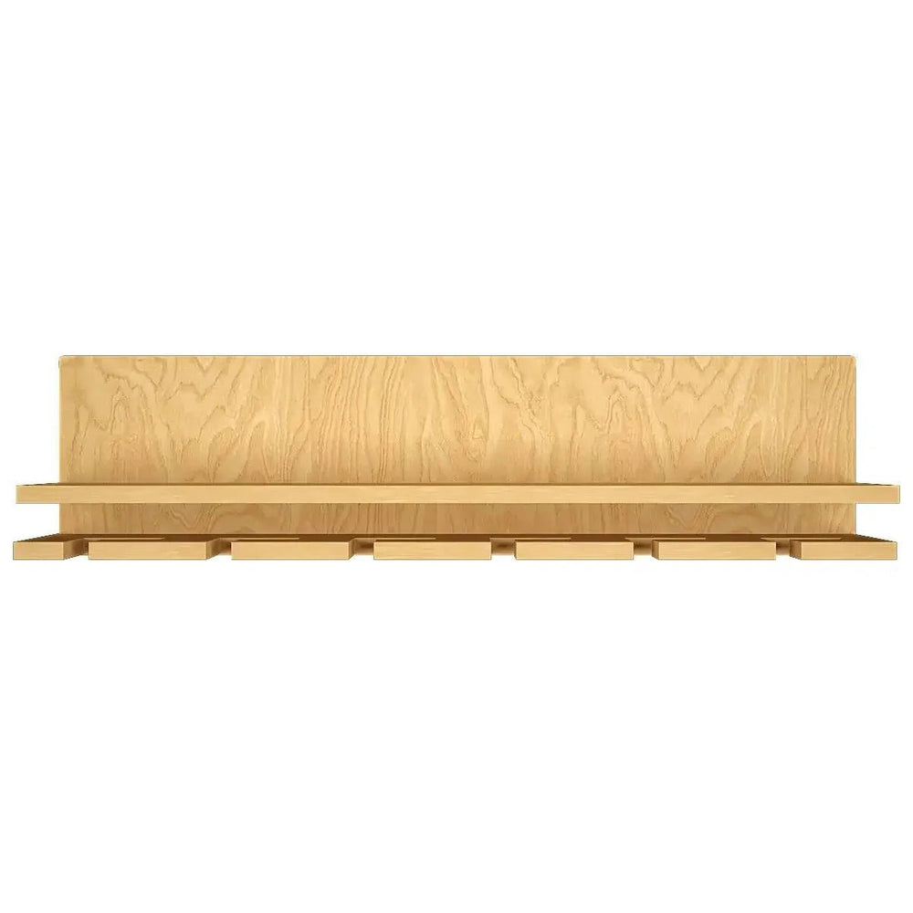Aesthetic Backlit MDF Bar Wall Shelf / Mini Bar Cabinet (Light Oak FInish) - All India Decor