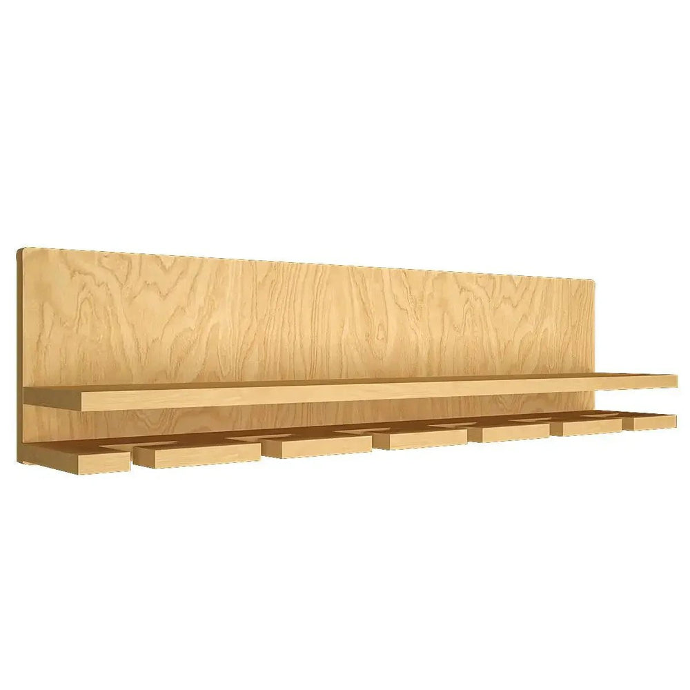 Aesthetic Backlit MDF Bar Wall Shelf / Mini Bar Cabinet (Light Oak FInish) - All India Decor