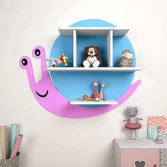 Children Wall Bookcase Kids Storage Shelves Wall Snail shape Book Holder - All India Decor